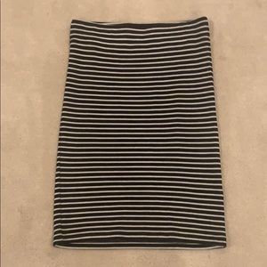 Madewell Stripe Pencil Skirt